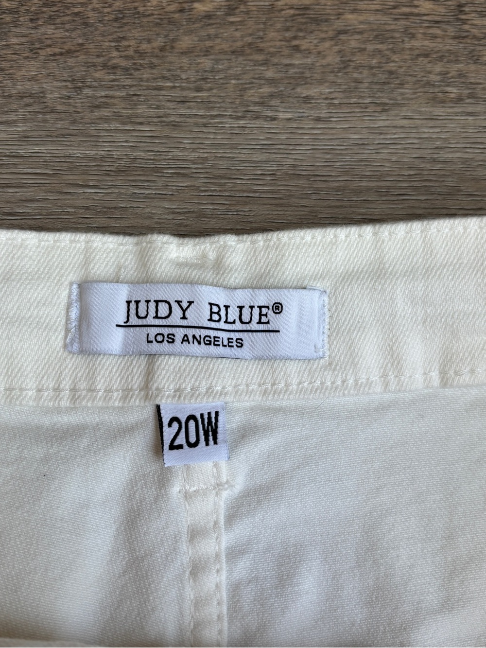NWT Judy Blue High Rise Drawstring Jogger Jeans White Ecru Sz 20W - Picture 5 of 15